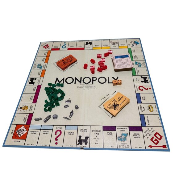Vintage 1961 Monopoly Board Game Parker Brothers Complete - Picture 2 of 12